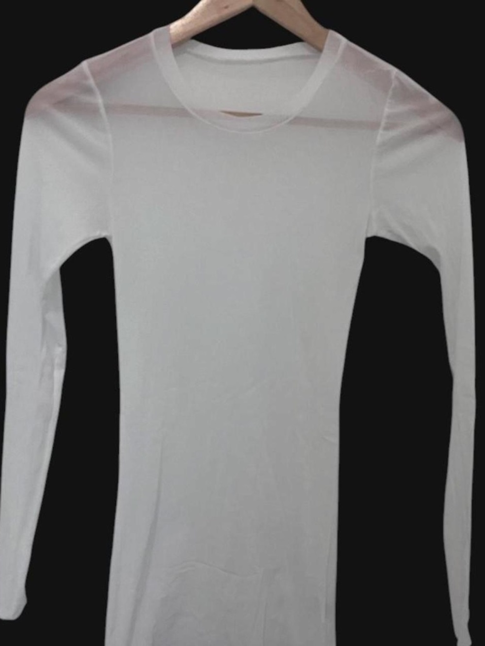 Only Hearts NYC White Micro Mesh Sheer Top S